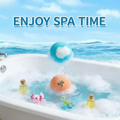 Kids Bath Ball Kids Bath Salt Ball Natural Organic Land & Sea Toys Handmade Ball For Kids For Dry Skin Moisturize